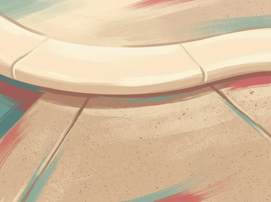 Close crop of a resurfaced pool coping edge and cool-deck surface texture, no people, no logos.